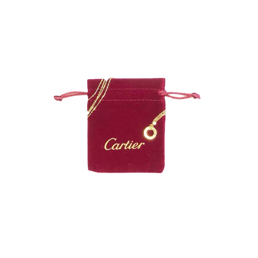 🔥 CARTIER MINI VELVET JEWELRY STRING POUCH MAROON MINI - L: 2.75" X H: 3.5"